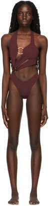 Burgundy Sex Wax One-Piece Swimsuit