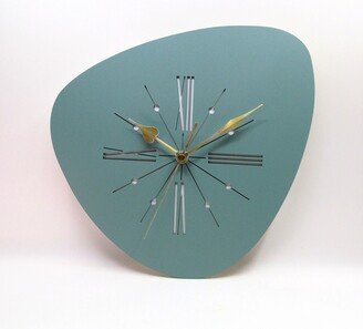 Handmade, 1950's Style Wall Clock, Mid-Century, Atomic-Era, Usa