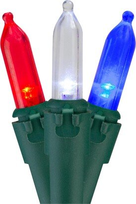 Northlight 50 Count Red White and Blue Led Mini 4th of July Lights - 15.5' Green Wire