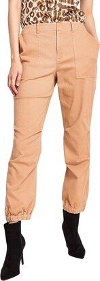 Womens Cropped Straight Leg Cargo Pants