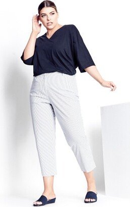 REFINITY | Women's Plus Size Blake Crop Stripe Pant - - 16W