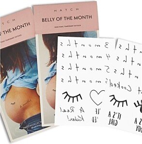 Non-Toxic Pregnancy Belly Tattoos - Pack of 15