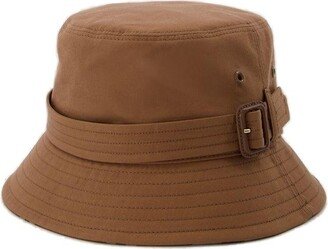 Gabardine Buckle-Detailed Bucket Hat