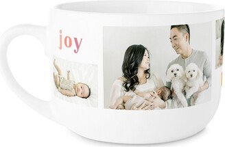 Mugs: Rainbow Joy Love Family Latte Mug, White, 25Oz, Pink