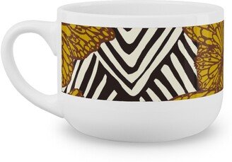 Mugs: Enchanted Butterfly - Gold Latte Mug, White, 25Oz, Yellow