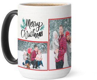 Mugs: Merry And Bright Christmas Color Changing Mug, 15Oz, Red