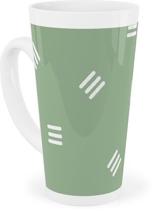 Mugs: Tossed Groups Of Lines - Sage Green Tall Latte Mug, 17Oz, Green