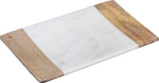 Off-White Marble and Mango Wood Soap Dish, Soap Tray, Soap Holder