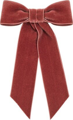 Wide Velvet bow barrette