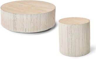 Barrel Wood Coffee Table Tailored Furniture Cover