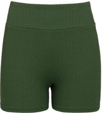 Olive Micro Scrunch Classic Bike Short