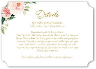 Enclosure Cards: Dignified Monogram Wedding Enclosure Card, Beige, Pearl Shimmer Cardstock, Ticket