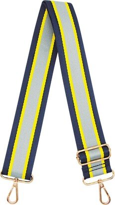 Luxe Navy & Yellow Stripe Bag Strap.