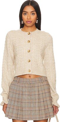 Palmira Cropped Cable Cardigan