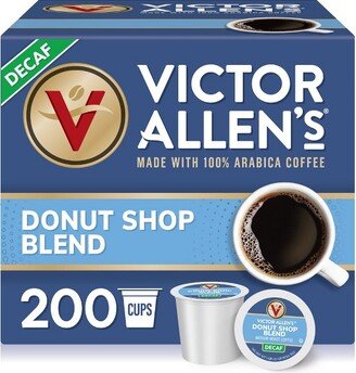 Victor Allen's Coffee Decaf Donut Shop Blend Single Serve Coffee Pods, 200 Ct