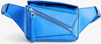 Mens Seaside Blue Puzzle Mini Leather Belt bag