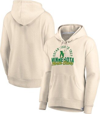 Women's Branded Cream Minnesota North Stars Carry the Puck Pullover Hoodie Sweatshirt