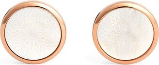 Rose Gold-Plated Pearl Cufflinks