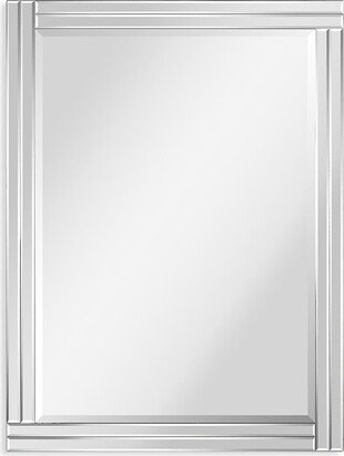 Moderno Stepped Beveled Rectangular Wall Mirror