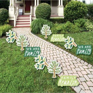 Big Dot Of Happiness Family Tree Reunion - Lawn Decor - Outdoor Party Yard Decor - 10 Pc