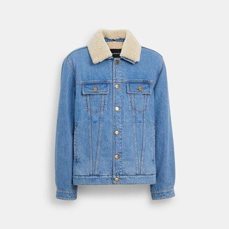 Denim Jacket With Sherpa Lining