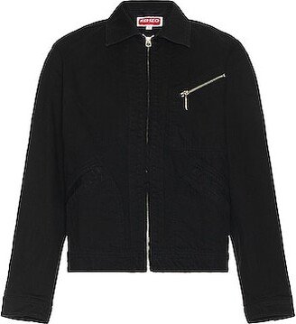 Rinse Denim Jacket in Black