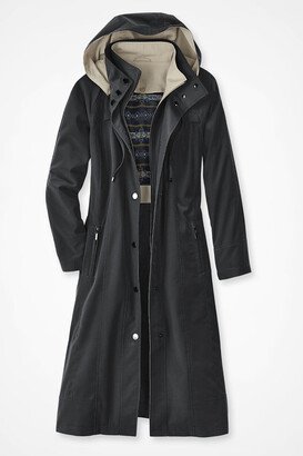 Women's All-Season Long Coat - Black - PS - Petite Size