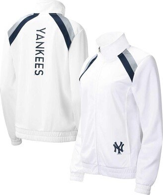 Women's G-iii 4Her by Carl Banks White New York Yankees Red Flag Full-Zip Track Jacket