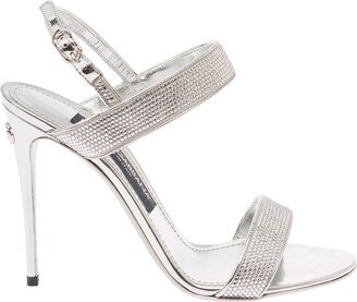 Metallic Effect Embellished Sandals