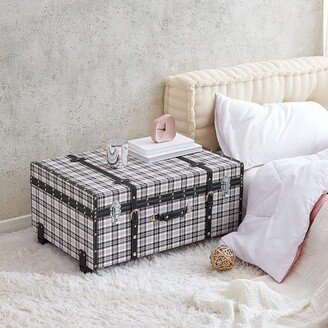 Texture® Brand Trunk - Black and Cream Plaid - 29