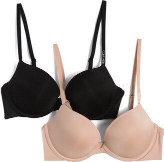 2-Pack Pure Micro Push-Up Plunge Bras