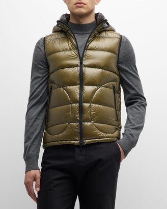 Men's Reversible Nylon Ultralight Quilted Puffer Vest