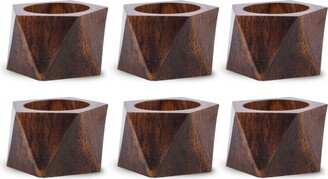 Wood Triangle Napkin Ring, Set of 6