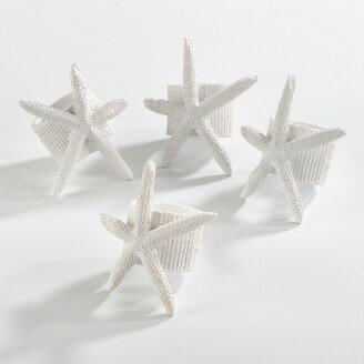 Saro Lifestyle Neptune Collection Starfish Napkin Ring (Set of 4)