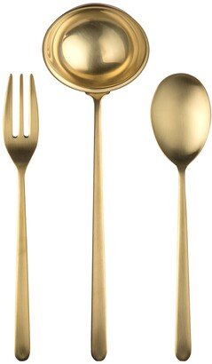 Linea Ice Oro 3-Piece Serving Set