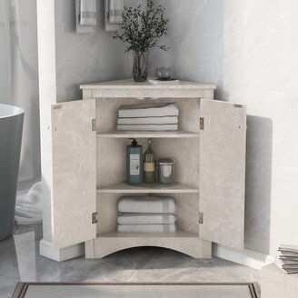 Corner Cabinet with Adjustable Shelves and Doors