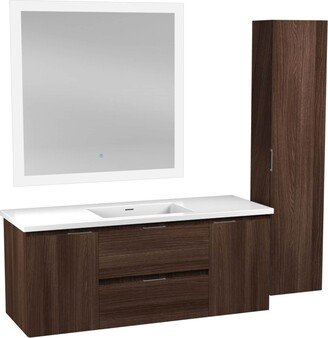 Conques 48 in. Wall Mount Bathroom Vanity Set