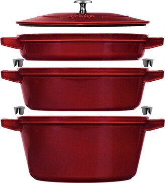 Cast Iron 4 Piece Stackable Set