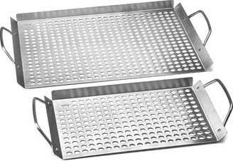 2pc Stainless Steel Grill Grid Set