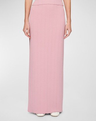 CLEA Bennett Ladder Knit Maxi Skirt