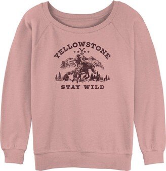 Women's Y Yellowstone Vintage Junior's Raglan Pullover with Coverstitch