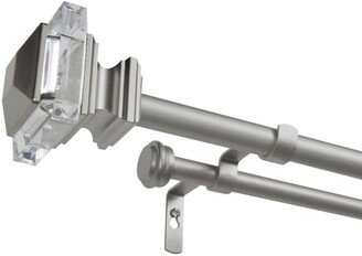 Prism Double Curtain Rod and Finial Set, 36