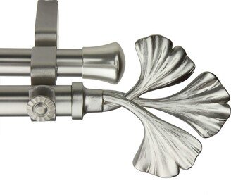 InStyleDesign Luck Adjustable Satin Nickel Double Curtain Rod