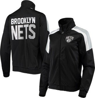 G-iii 4her By Carl Banks Women's Black Brooklyn Nets Jump Shot Full-Zip Track Jacket