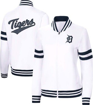 G-iii 4her By Carl Banks Women's White Detroit Tigers Pre-Game Full-Zip Track Jacket