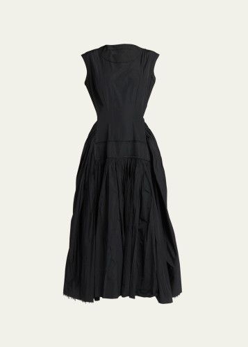 Gathered Fit-Flare Dress