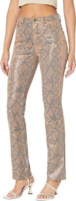 Heston Snake Print High-Rise Straight Leg (Tan/Brown Snake) Women's Casual Pants