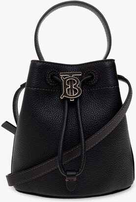 ‘TB Mini’ Bucket Shoulder Bag - Black