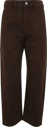 High-Waist Straight-Leg Cropped Trousers-AA