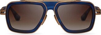 Lxn-evo / Blue Swirl - Yellow Gold Sunglasses